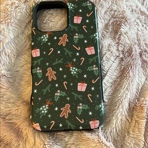 iPhone 16 Pro Max: Festive Christmas Green Phone Case